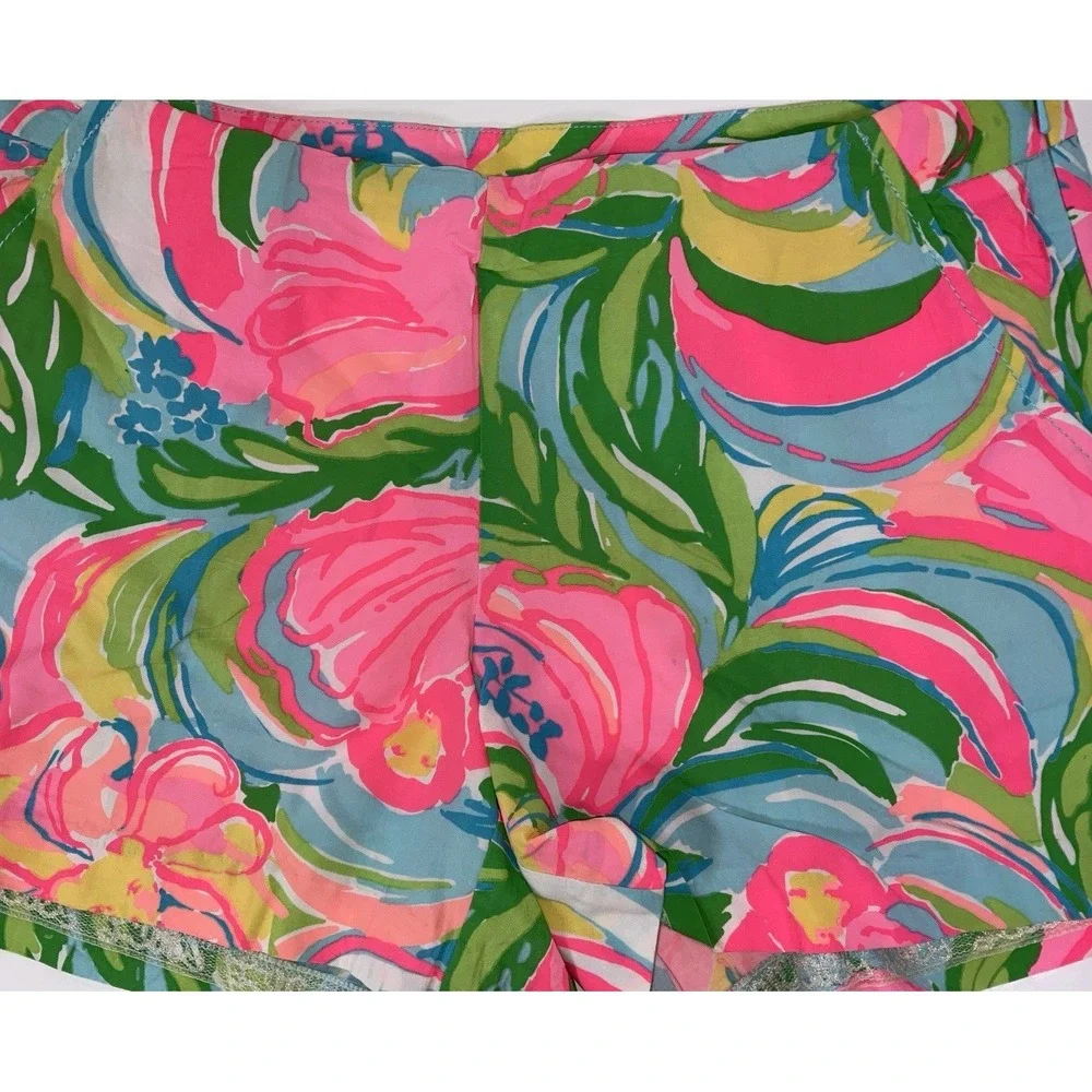 NWOT Women's Lilly Pulitzer Jeannie Shorts - So A Peeling Pink Green Blue‎ Sz 4